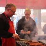 Der Grill läuft auf Hochtouren