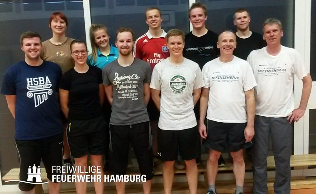 Gute Laune bei den Neuengammer und Curslacker Kameradinnen und Kameraden nach absolvierten Sportprogramm.