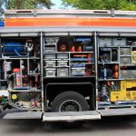 Neben einem Hygienebord verfügt das Fahrzeug über viele neue Werkzeuge wie Türöffnungssatz und Halligantool etc.