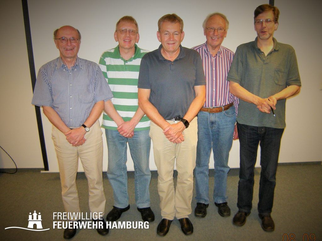 Ein Teil des Vorstandes - C. Tiedemann, M. Molzahn, D. Jeschke, E. Tonn, J. Christiansen (v.links) (©Fro)