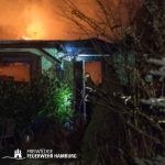 Brand einer Gartenlaube in Lokstedt (C) S. Peters