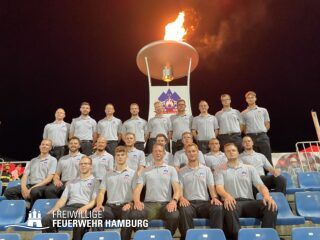 Das olympische Feuer bei der Eröffnungsfeier in Celje