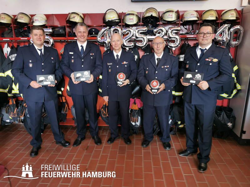 v.l.n.r. Bernd Kirchhof, Jan Dreser, Torsten Schmekal, Manfred Crone, Markus Etzel