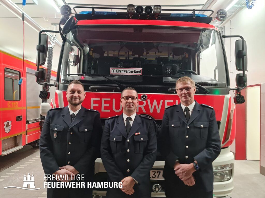 v.l.n.r. Bereichsführer Karsten Sommer, Andre Klingwort und Heiner Meyns